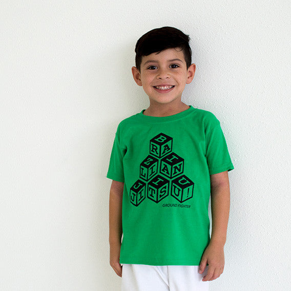 BJJ Blocks Shirt - Green (Kids)